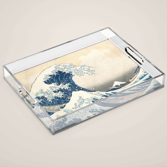 The Great Wave Off Kanagawa By Katsushika Hokusai Thirty Six Views Of Mount Fuji - The Great Wave Acrylic Tray