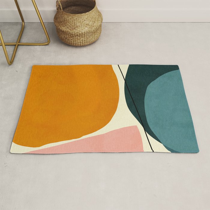Shapes Geometric Minimal Painting Abstract Rug