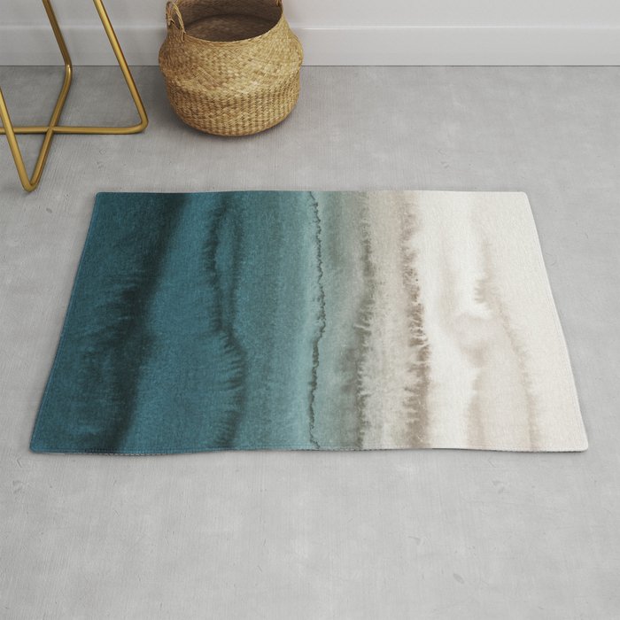 Within The Tides - Crashing Waves Teal Rug