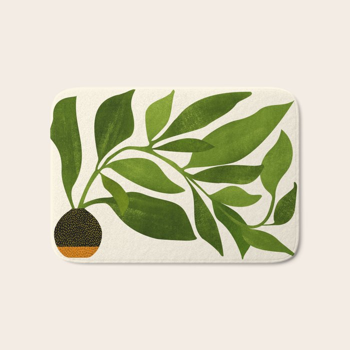 The Wanderer - House Plant Illustration Bath Mat