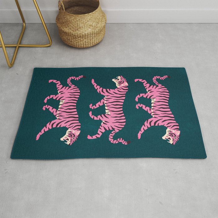 Fierce: Night Race Pink Tiger Edition Rug