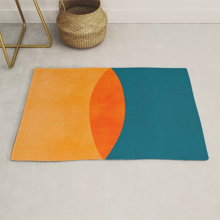 Mid Century Eclipse / Abstract Geometric Rug