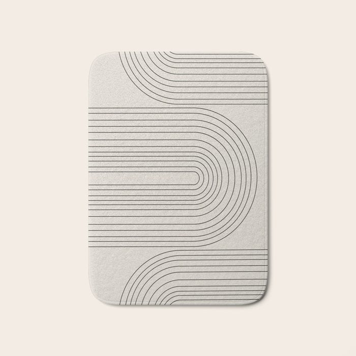 Arch Art, Modern Pattern, Mid Century  Bath Mat