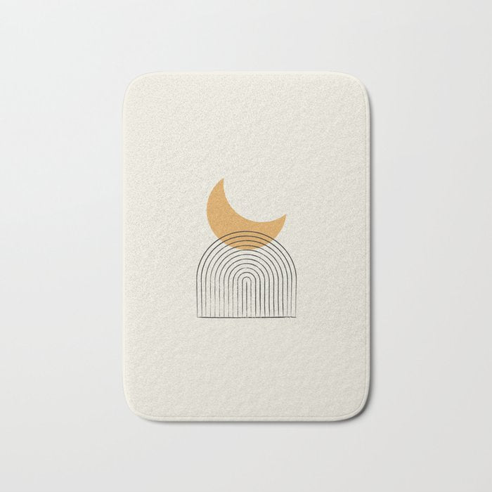 Moon Mountain Gold - Mid Century Style Bath Mat