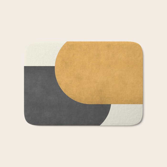 Halfmoon Colorblock - Gold Charcoal Bath Mat