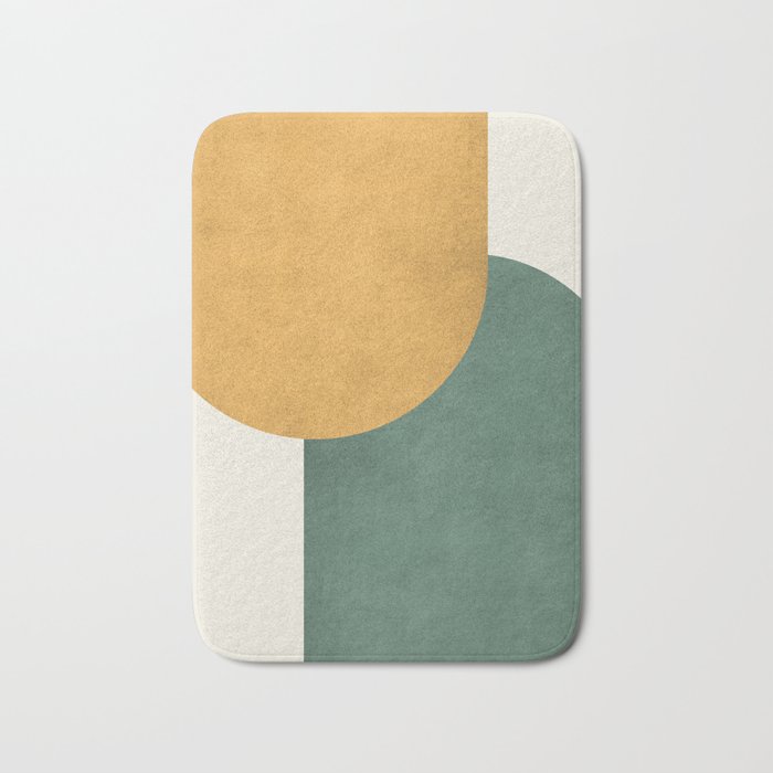Halfmoon Colorblock 2 - Gold Green  Bath Mat