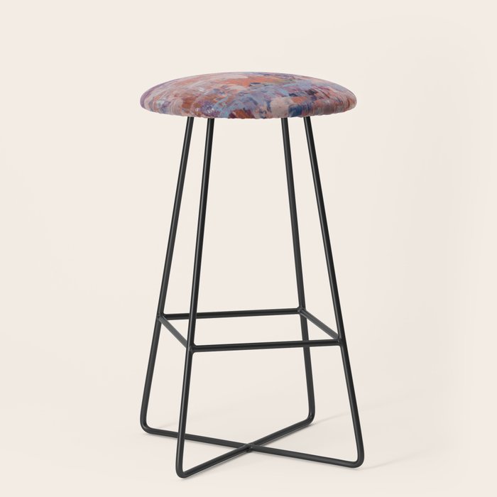 Mirage [3]: A Pretty, Vibrant Mixed-Media Piece By Alyssa Hamilton Art Stool