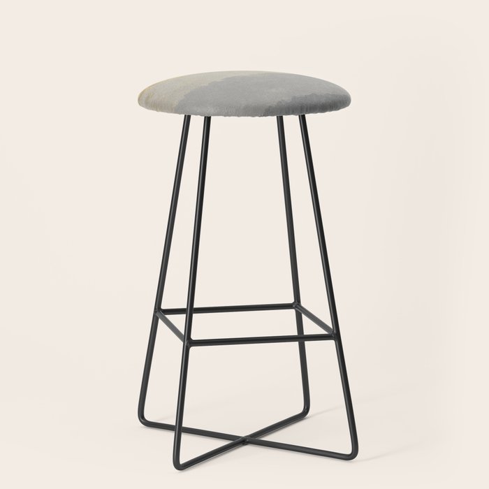 Geometrical Ombre Glacier Gray Gold Watercolor Stool
