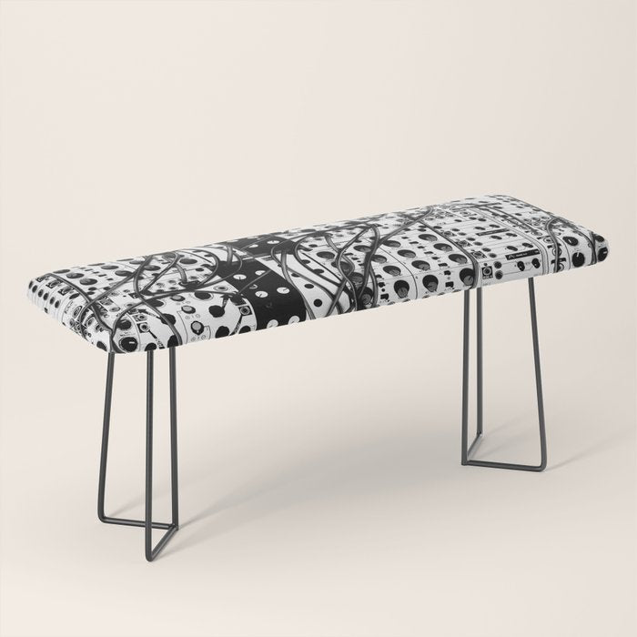 Analog Synthesizer System - Modular Black And White Bench