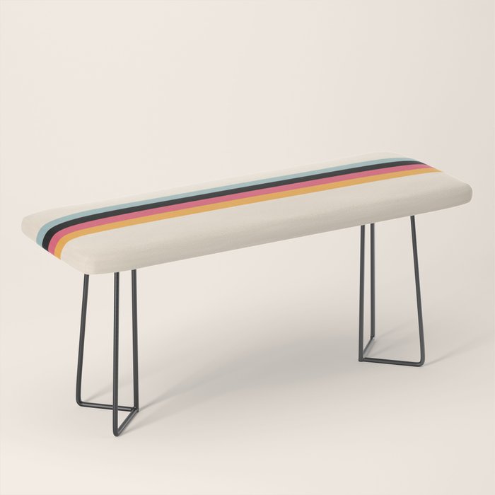 Ishtar - Classic Retro Summer Stripes Bench