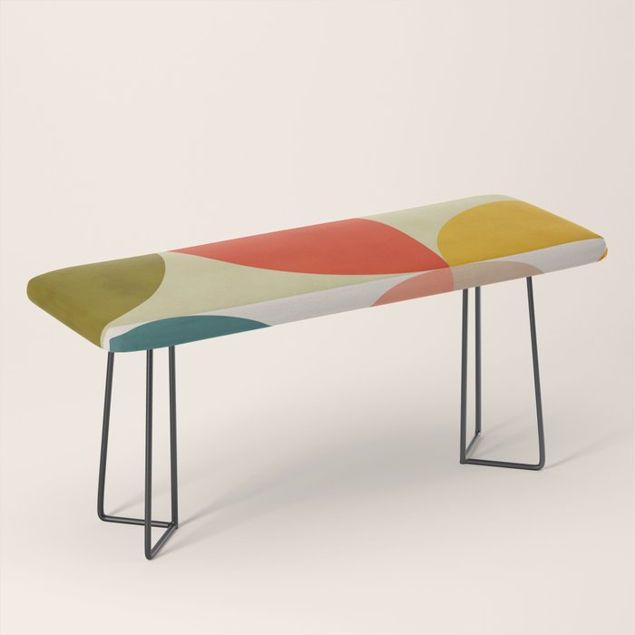Shapes Of Mid Century Geometry Art Bench