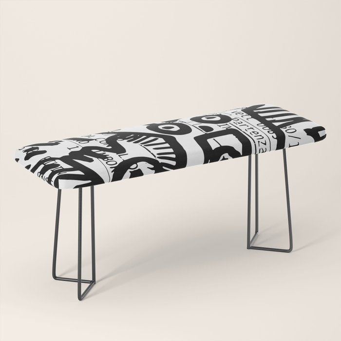 Creatures Graffiti Black And White On French Train Ticket Bench
