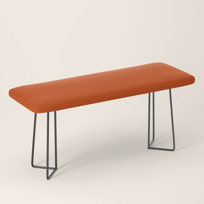 Rusty Burnt Orange Solid Rich Rust Colour Bench