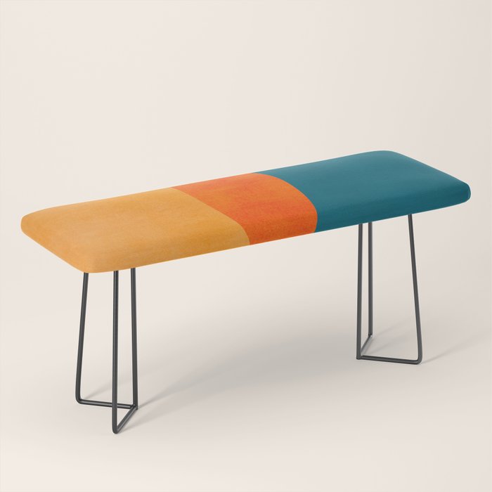 Mid Century Eclipse / Abstract Geometric Bench