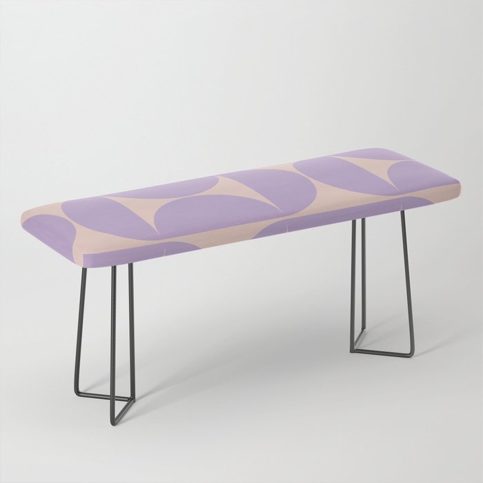 Mid Century Modern Retro Pattern In Lavender Bench