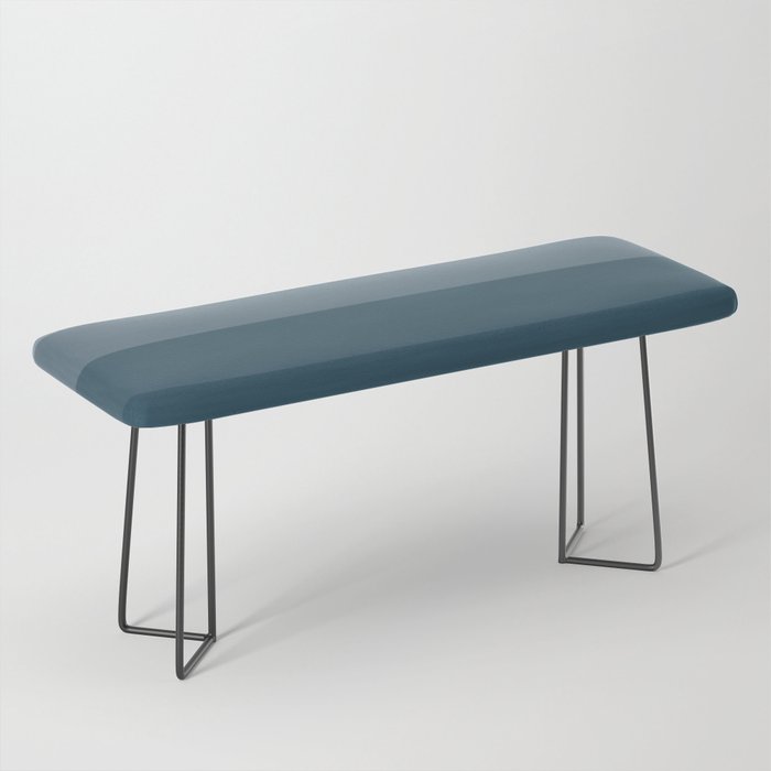Minimal Retro Sunset Sunrise - Nautical Ocean Blue Bench