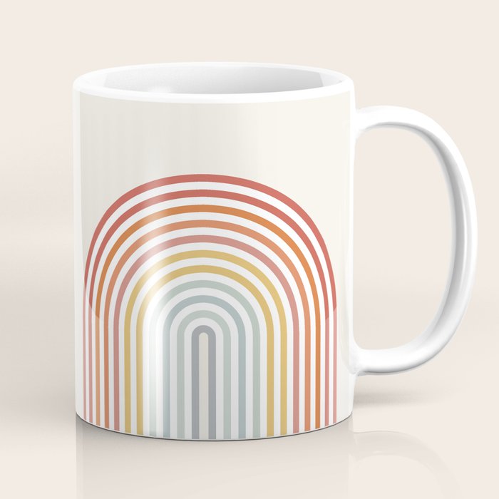 Minimalist Colorful Rainbow Lines  Coffee Mug