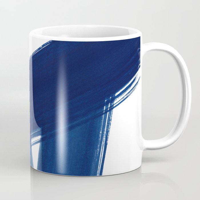 Indigo Abstract Brush Strokes | No. 4 Coffee Mug