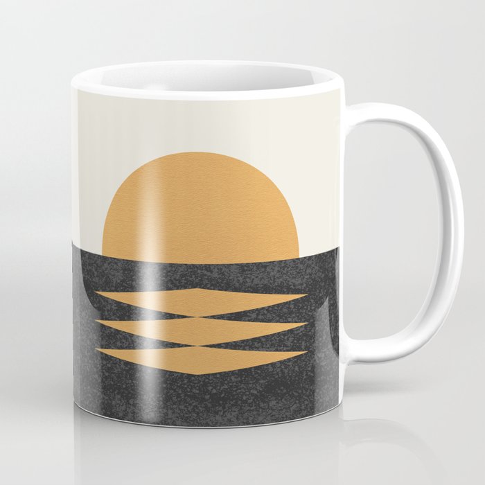 Sunset Geometric Midcentury Style Coffee Mug