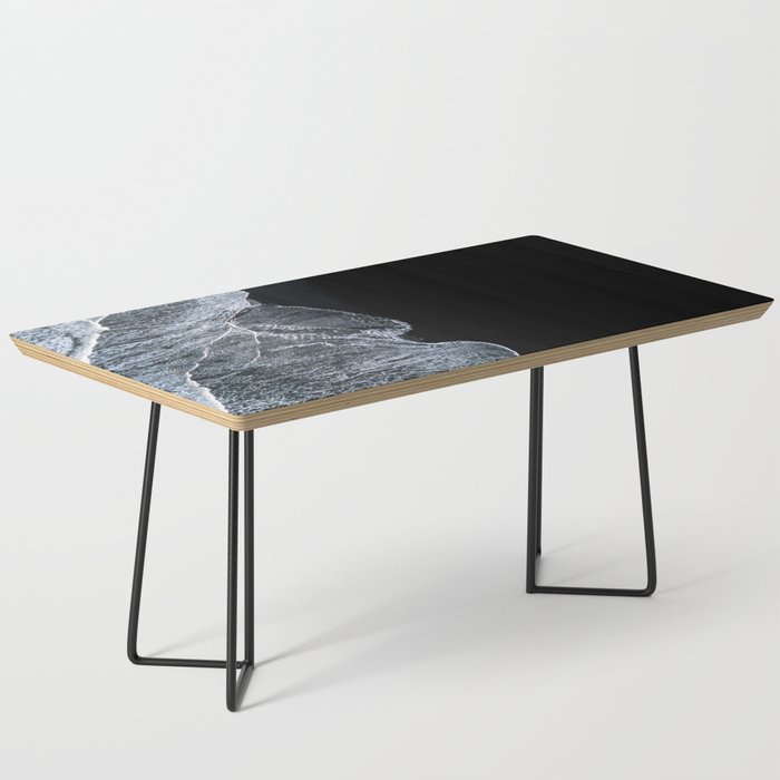 Waves On A Black Sand Beach In Iceland - Minimalist Landscape Photography Coffee Table