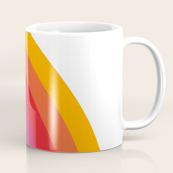 Retro Bright Rainbow - Right Side Coffee Mug