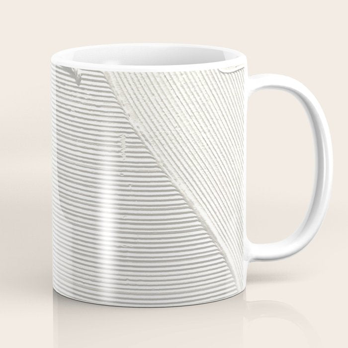 Relief [2]: An Abstract, Textured Piece In White By Alyssa Hamilton Art Coffee Mug