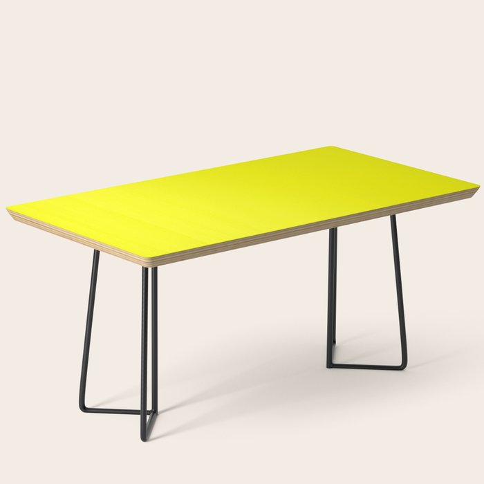 Bright Fluorescent Yellow Neon Coffee Table
