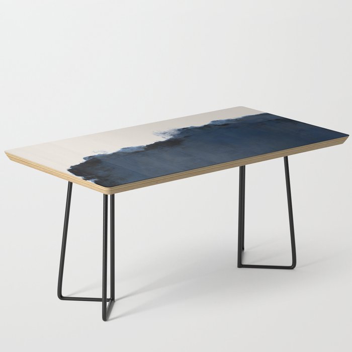 Abstract, Blue, Beige, Indigo Coffee Table