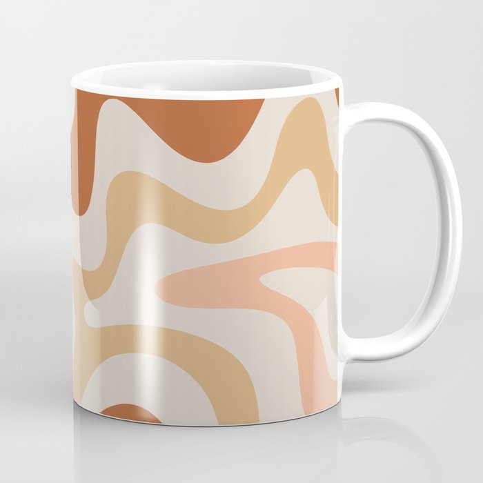 Liquid Swirl Abstract In Earth Tones Coffee Mug