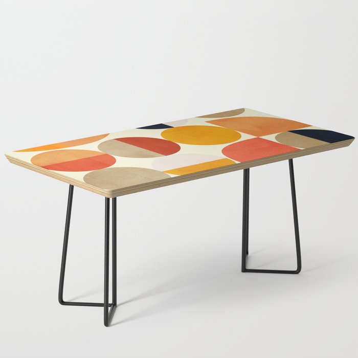 Geometric Abstract Shapes Autumn Coffee Table