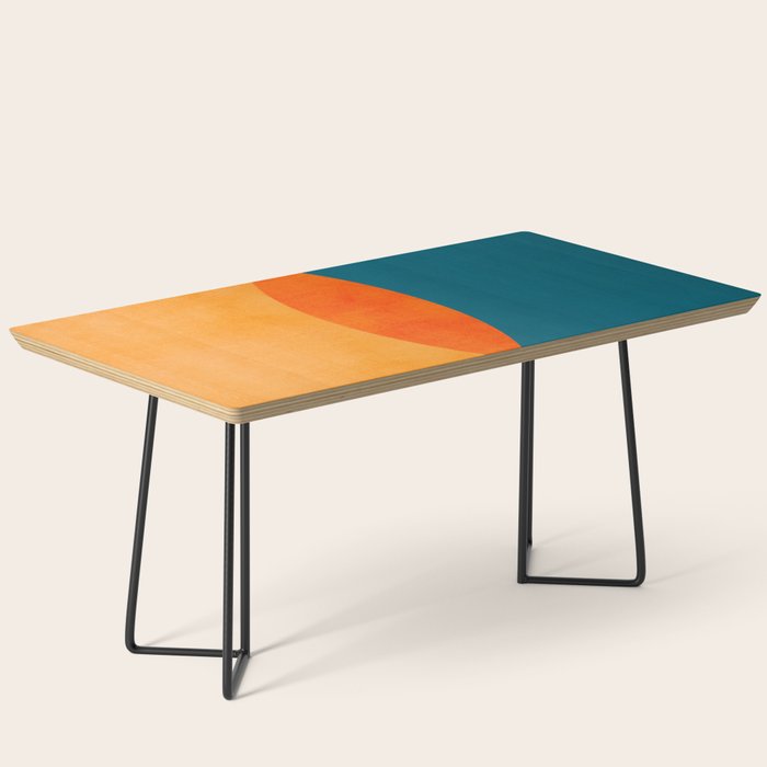 Mid Century Eclipse / Abstract Geometric Coffee Table