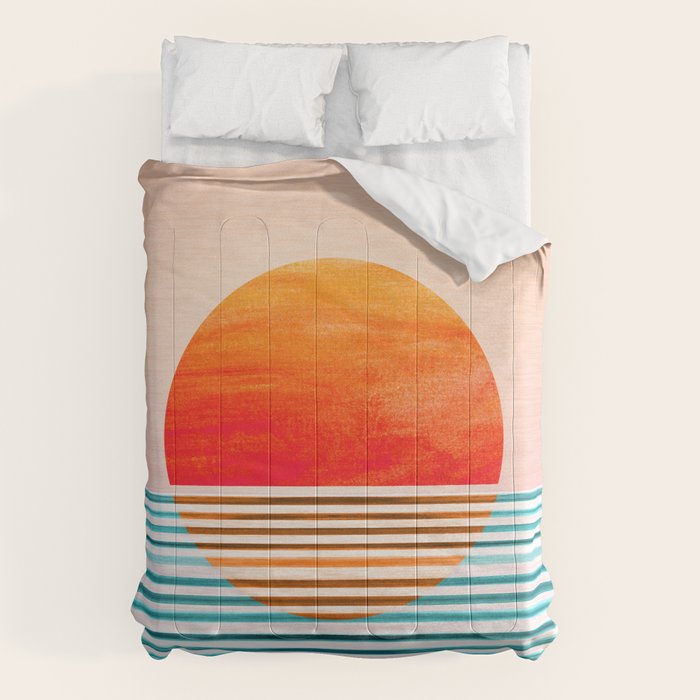 Minimalist Sunset Iii / Abstract Landscape Comforter
