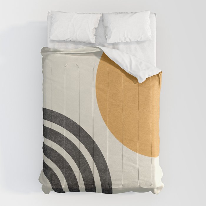 Mid Century Modern Sun And Rainbow Comforter