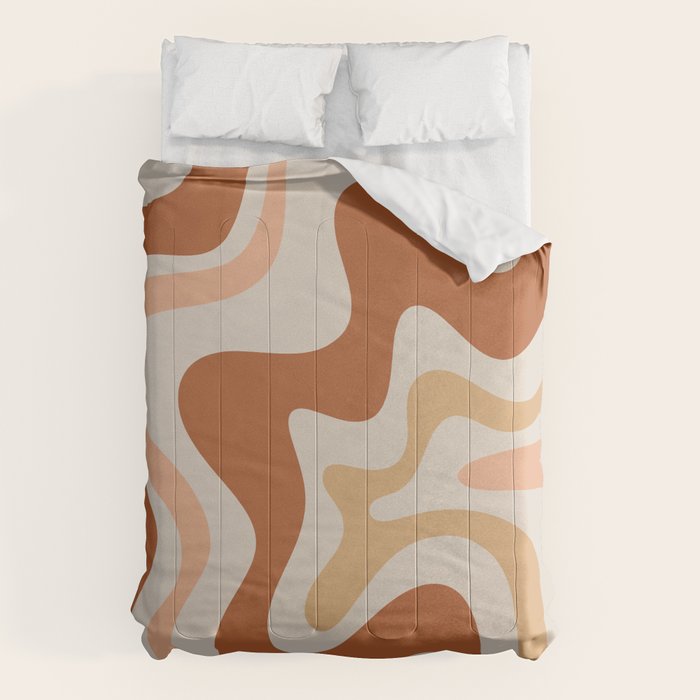 Liquid Swirl Abstract In Earth Tones Comforter