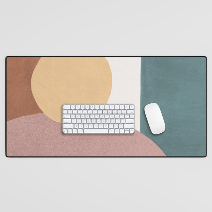 Abstract Earth 1-1 - Painted Shapes Desk Mat