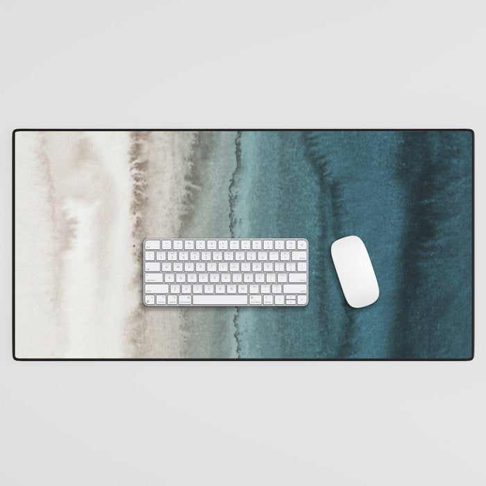 Within The Tides - Crashing Waves Teal Desk Mat