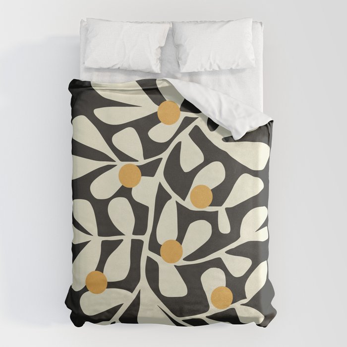 Summer Bloom: Matisse Night Edition Duvet Cover
