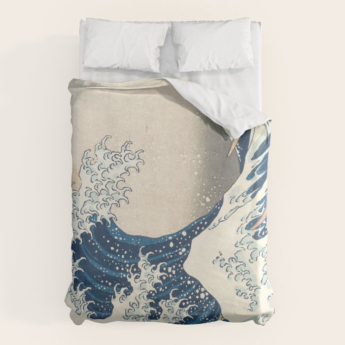 The Great Wave Off Kanagawa By Katsushika Hokusai Thirty Six Views Of Mount Fuji - The Great Wave Duvet Cover