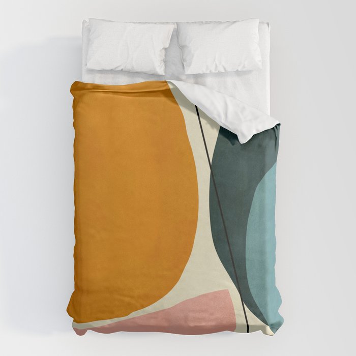Shapes Geometric Minimal Painting Abstract Duvet Cover