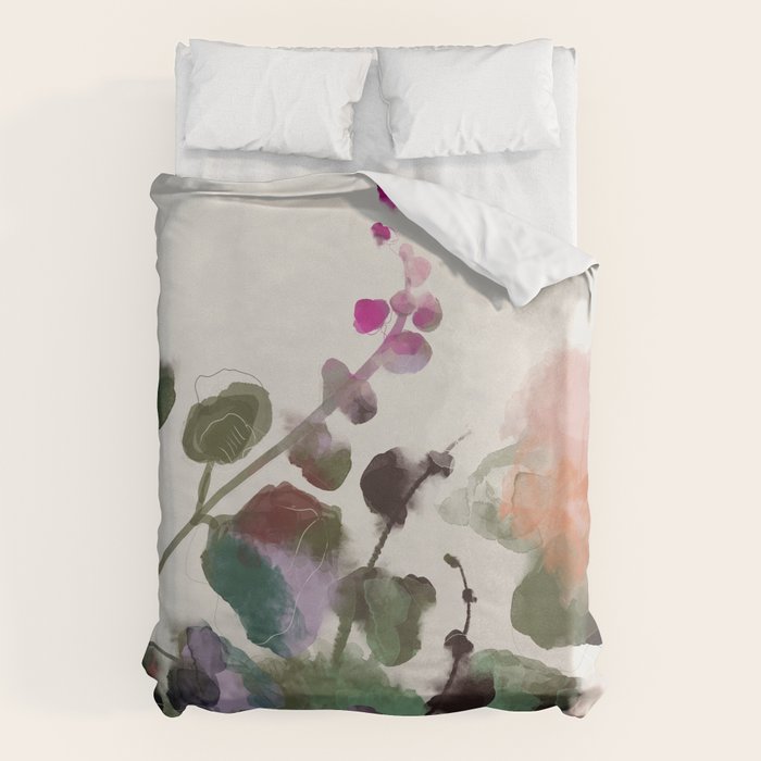 Floral Abstract Summer Autumn Duvet Cover