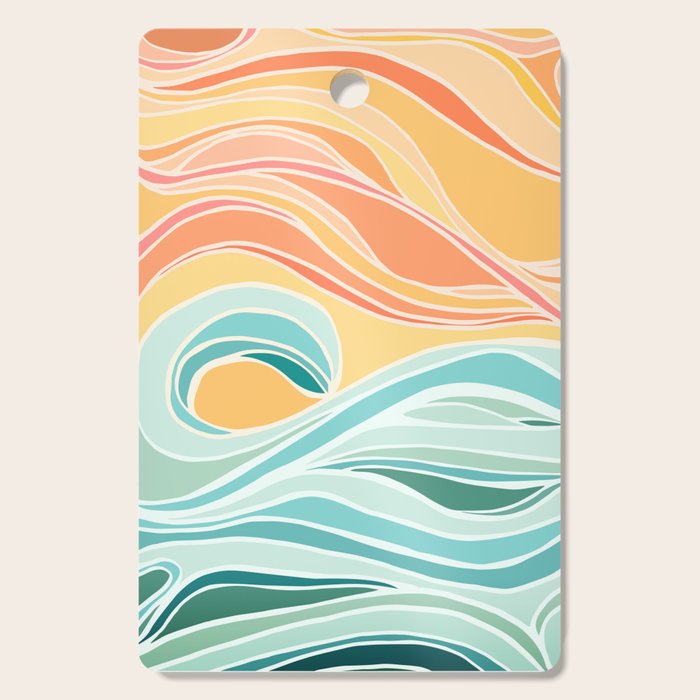 Sea And Sky Abstract Landscape Cutting Board