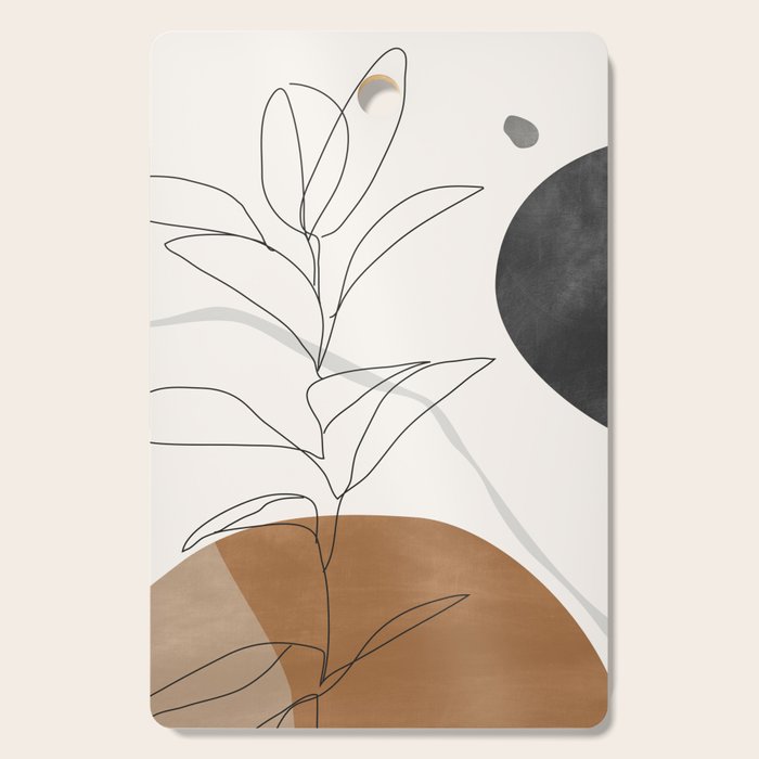 Abstract Art Minimal Plant Cutting Board