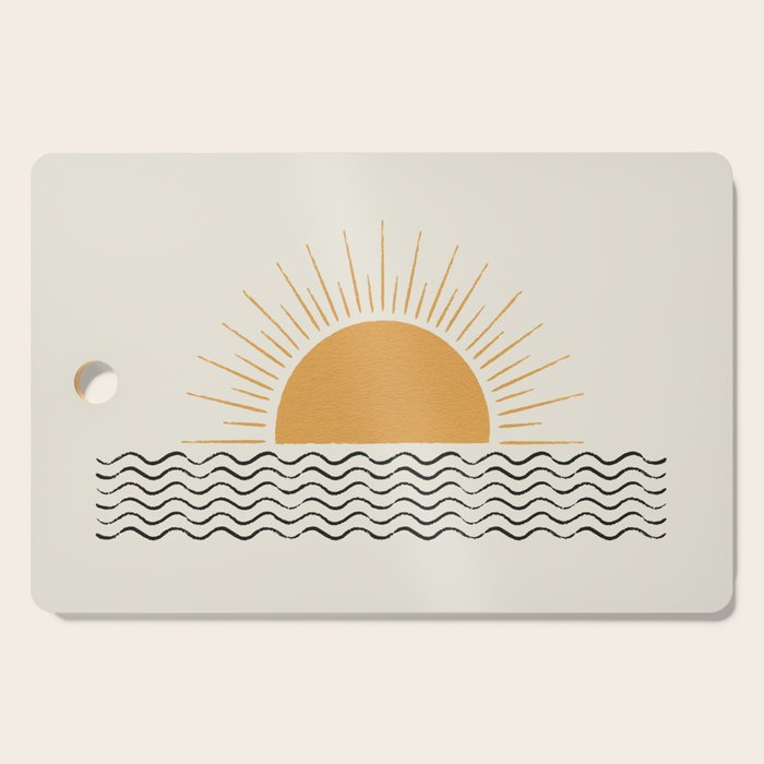 Sunrise Ocean -  Mid Century Modern Style Cutting Board