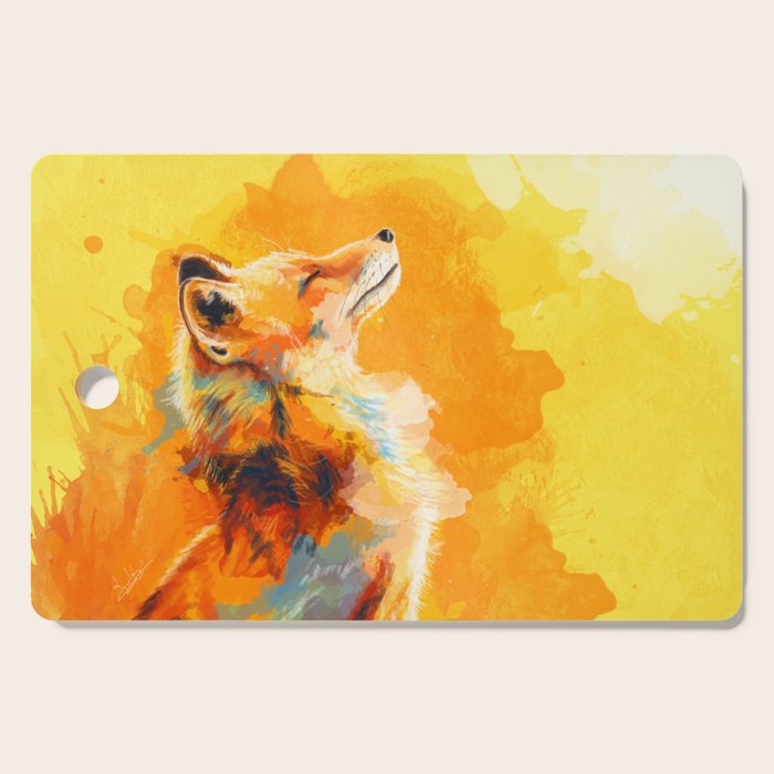 Blissful Light - Fox Portrait Cutting Board