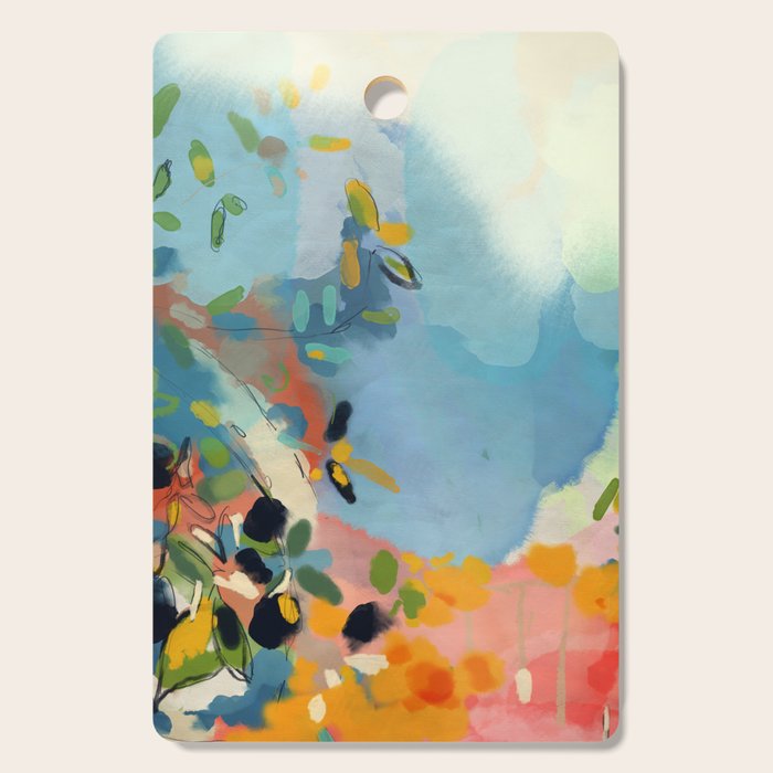 Garden With Sea View And Olive Tree Cutting Board