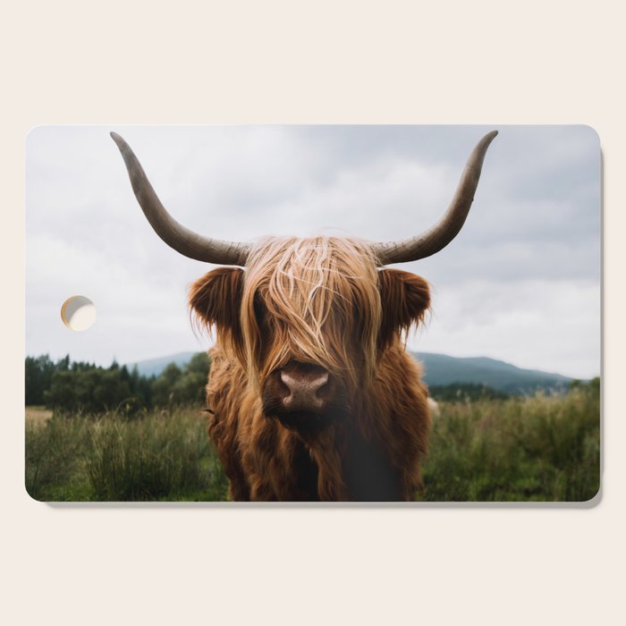Scottish Highland Cattle Portrait Cutting Board