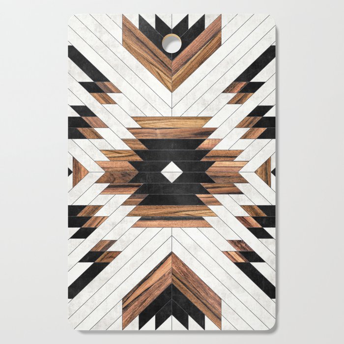 Urban Tribal Pattern No.5 - Aztec - Concrete And Wood Cutting Board
