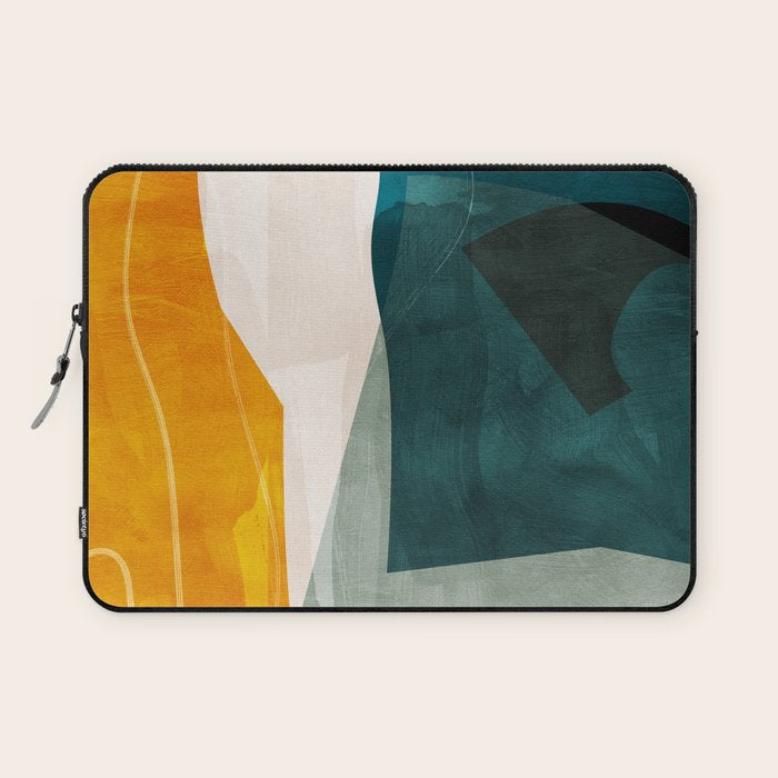Mid Century Shapes Abstract Painting 3 Laptop Sleeve