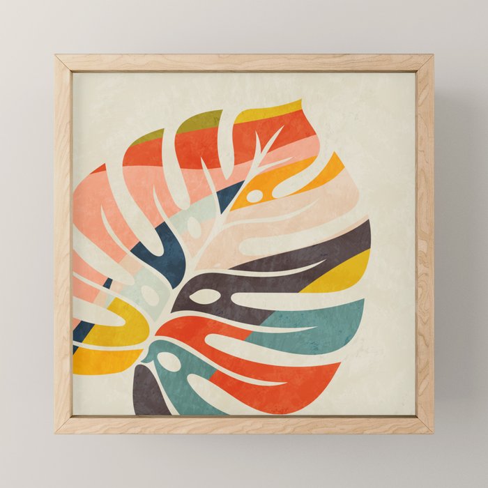 Shape Leaf Modern Mid Century Mini Art Print
