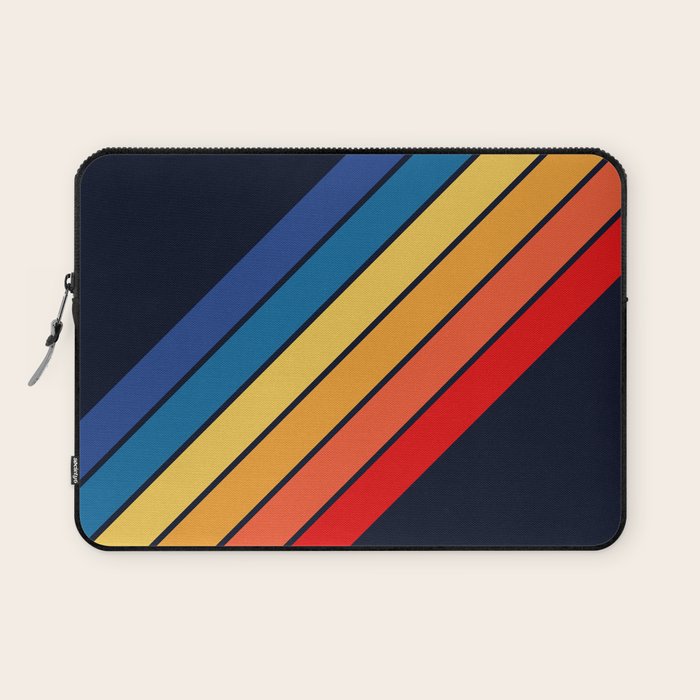Medussa - Classic Colorful 70s Vintage Style Retro Summer Stripes Laptop Sleeve